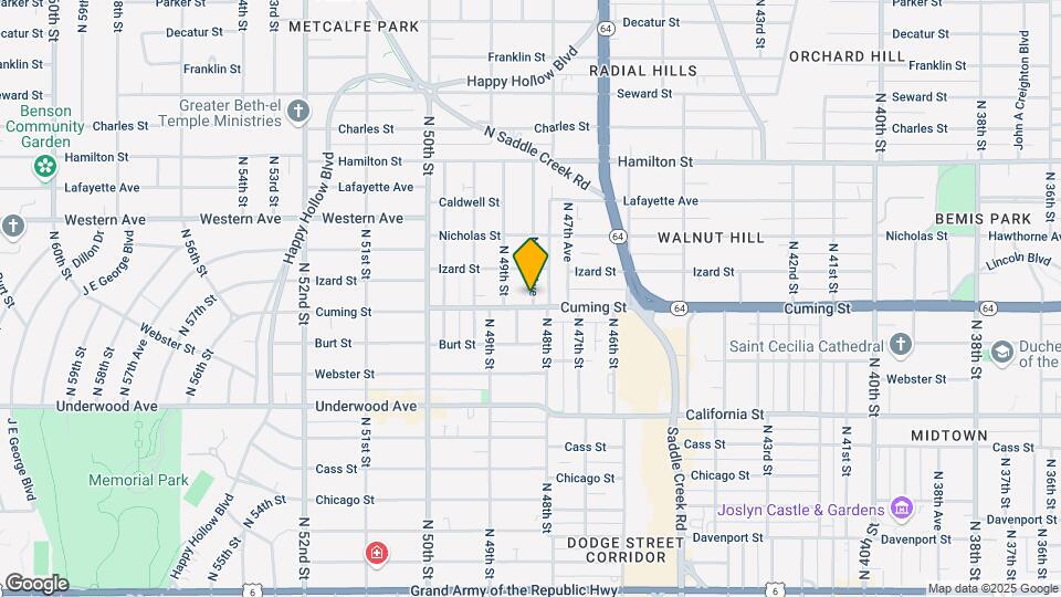 4854 Cuming St Map and Location Details