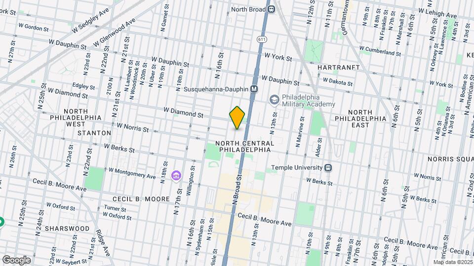 2033 N Carlisle St Map and Location Details