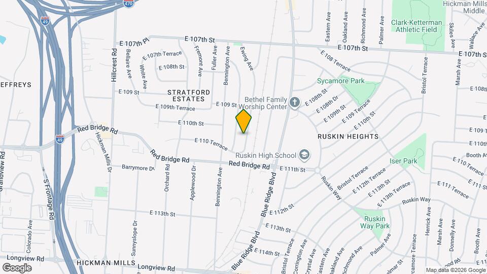 11000 Ewing Ave Map and Location Details