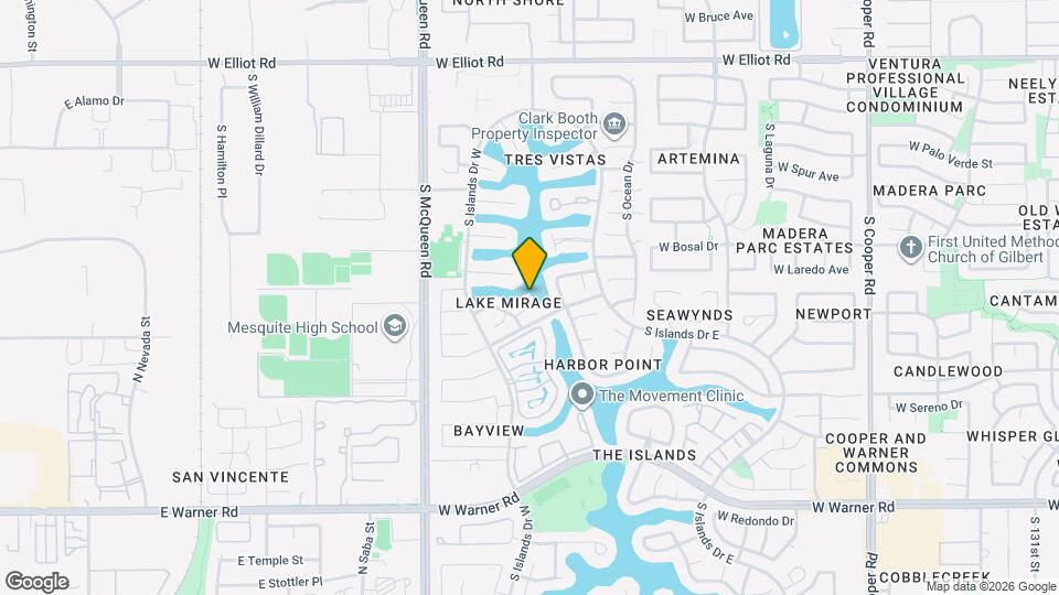 1406 W Lake Mirage Ct Map and Location Details