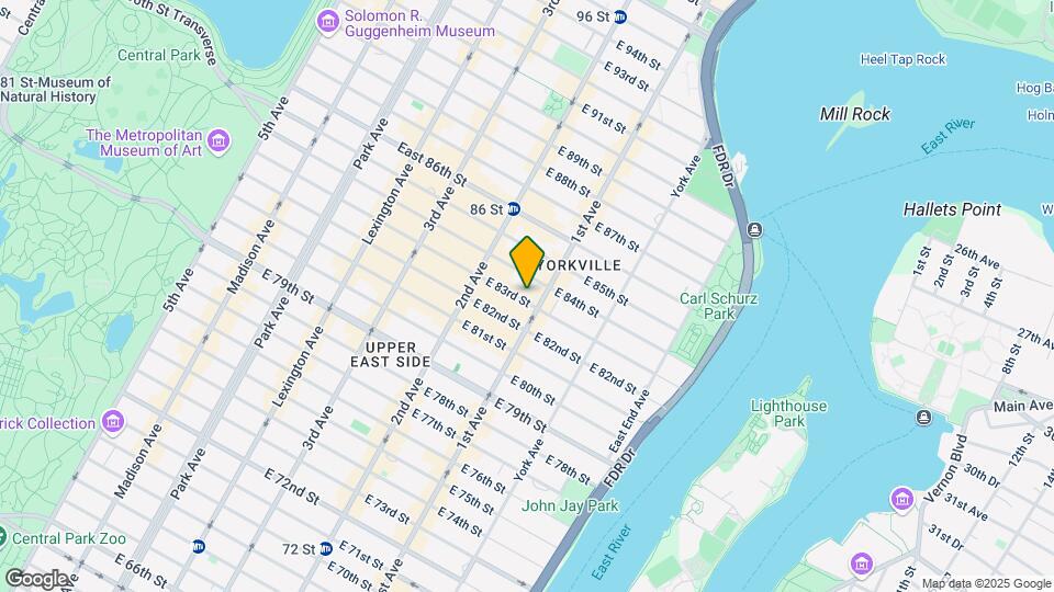 345 E 83rd St Map and Location Details