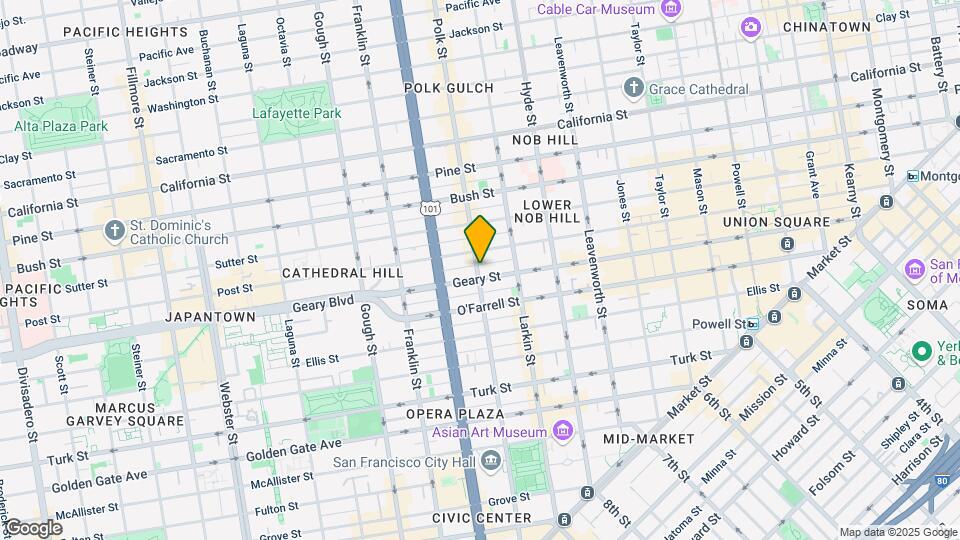 990 Geary Map and Location Details