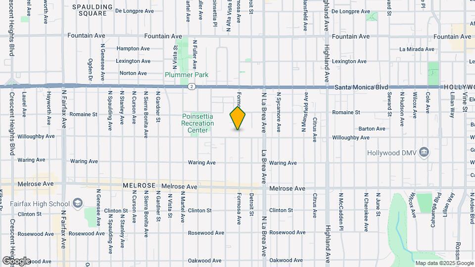 7201 Willoughby Ave Map and Location Details