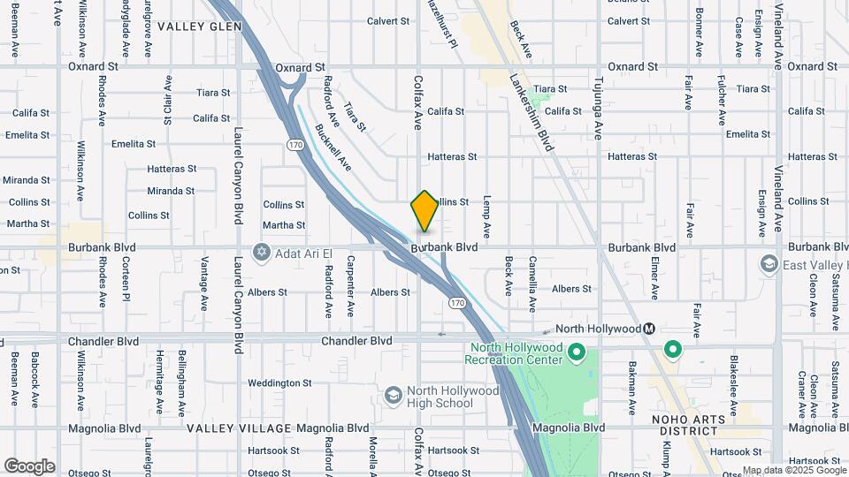 11689 Burbank Blvd Map and Location Details