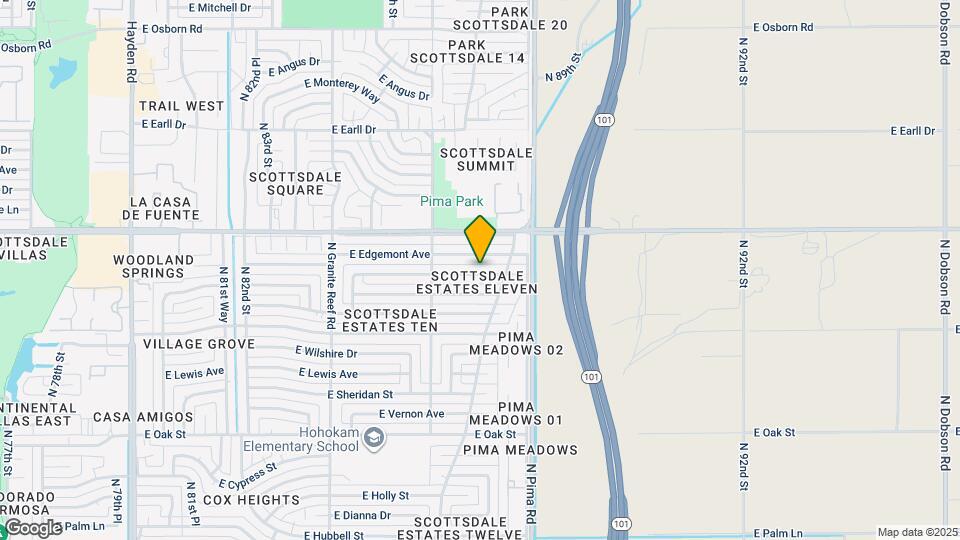 8650 E Roanoke Ave Mapa y Detalles de la Ubicación
