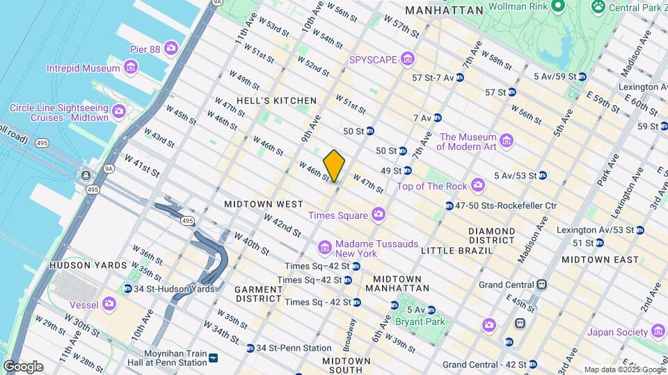 300 W 46th St Map and Location Details