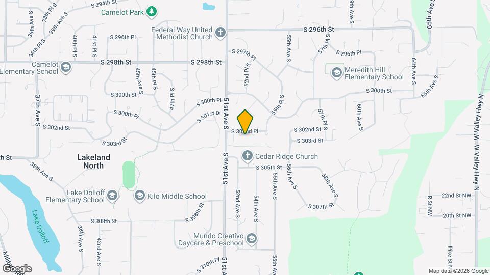 5121 S 302nd Pl, Unit 3 Map and Location Details