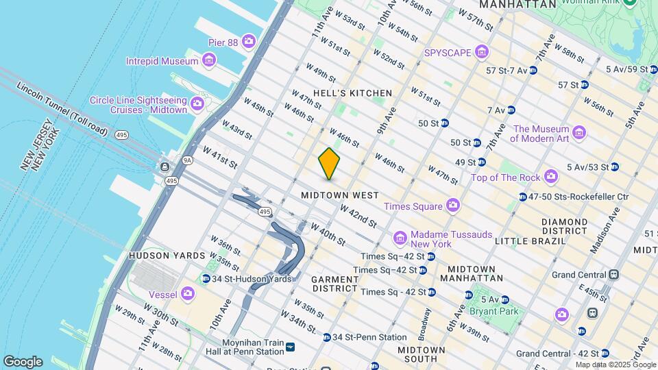 410-412 W 43rd St Mapa y Detalles de la Ubicación