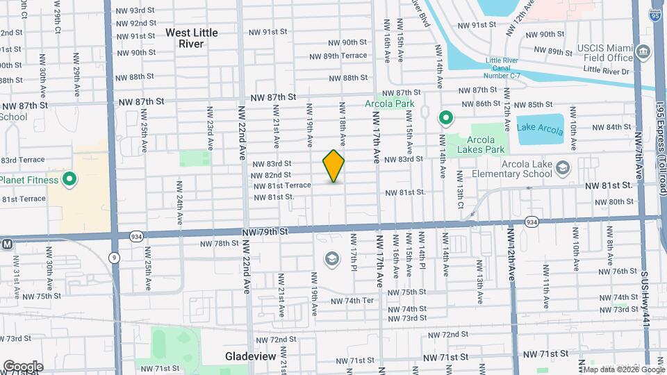 1820 NW 81st Terrace Map and Location Details