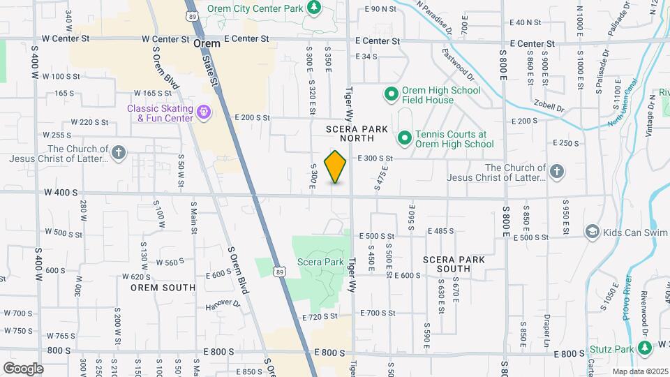 389 S 350 E Map and Location Details