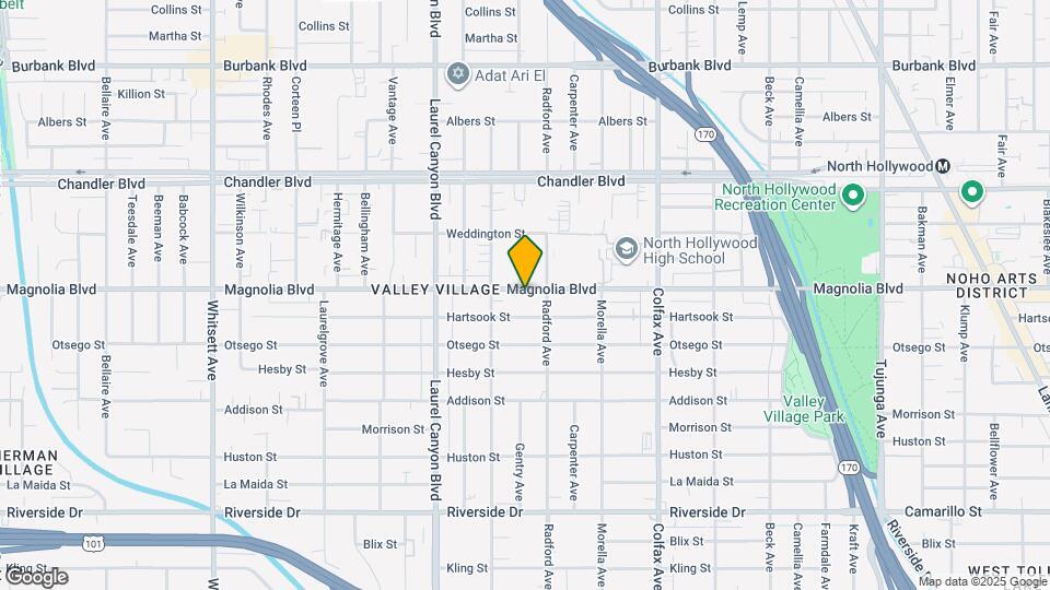 11924 Magnolia Blvd Map and Location Details