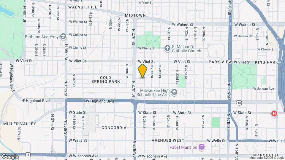 1235 N 26th St Map and Location Details