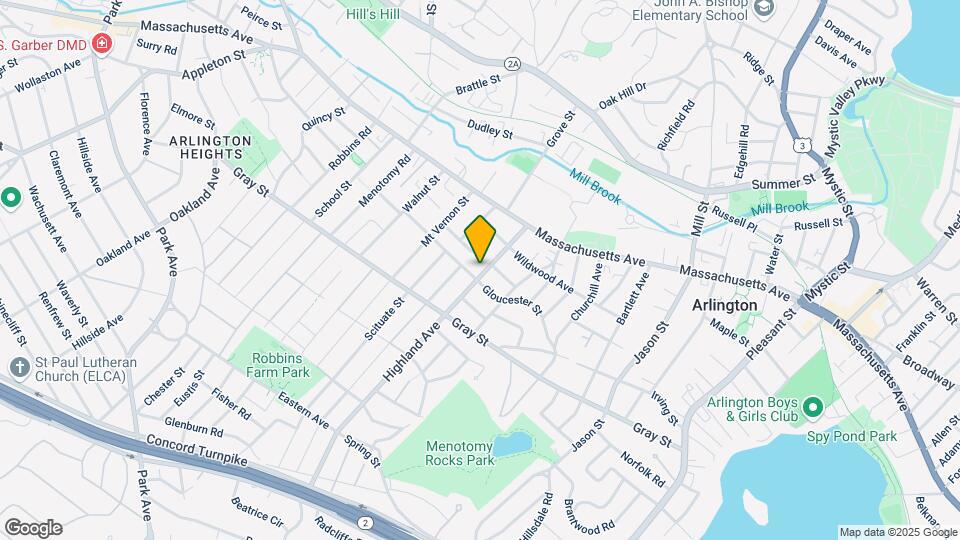 39 Highland Ave, Unit 2 Map and Location Details