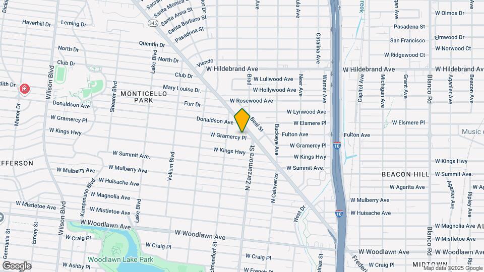1735 W Gramercy Pl Map and Location Details