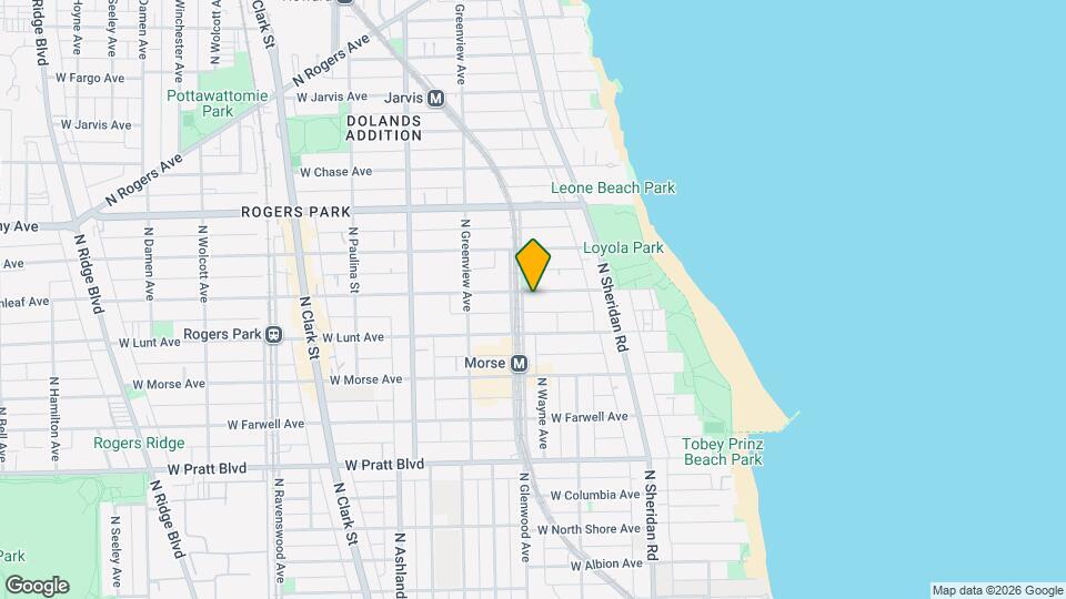 1383 W Greenleaf Ave Mapa y Detalles de la Ubicación