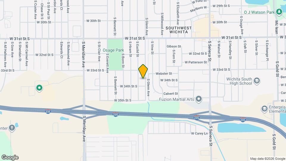 3437 S Glenn Ave Map and Location Details