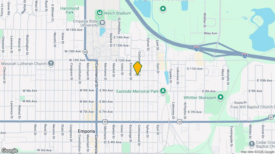 1009 Cottonwood St Map and Location Details