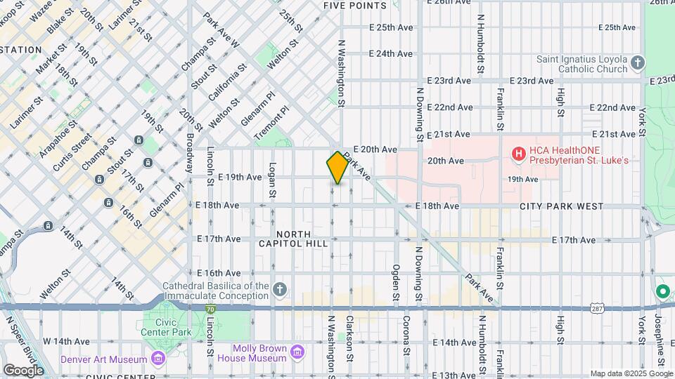 1860 N Washington St Map and Location Details