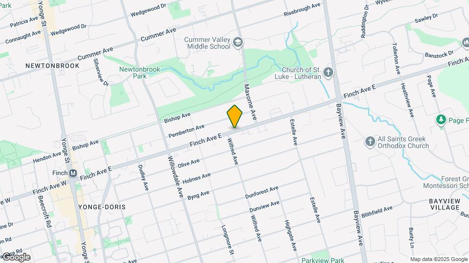198a Finch Ave E Map and Location Details