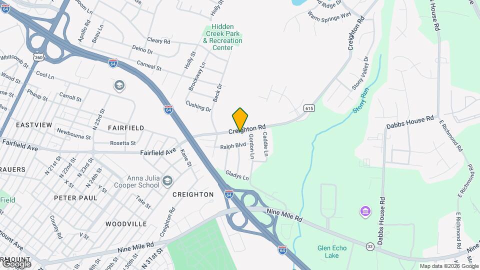 2917 Creighton Rd Map and Location Details