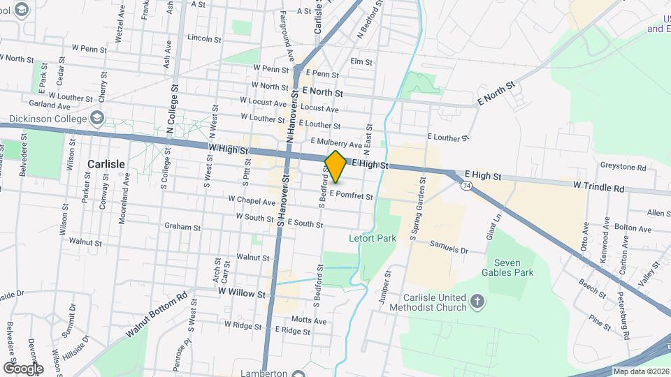 121 E Pomfret St, Unit #1 Mapa y Detalles de la Ubicación