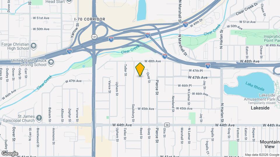 4695 Reed St Map and Location Details