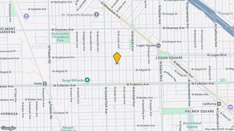 2520 N St Louis Ave Map and Location Details