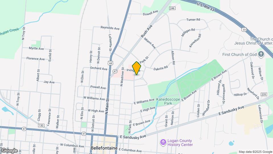 604 N Park St Map and Location Details