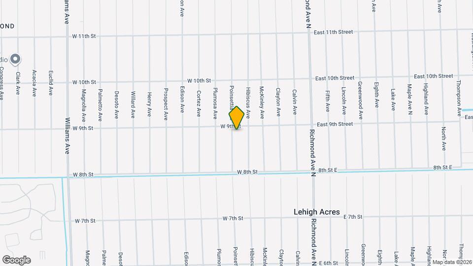 820 Poinsettia Ave Map and Location Details