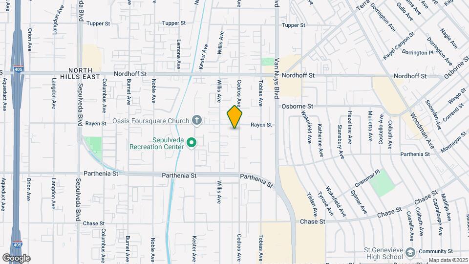 8849 Cedros Ave Map and Location Details