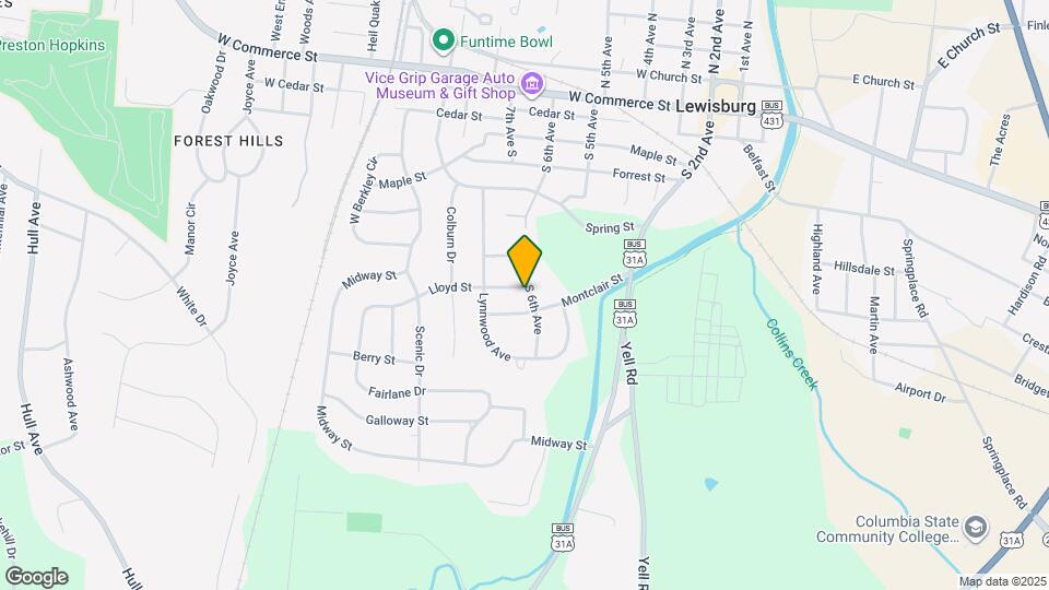 601 Lloyd St Map and Location Details