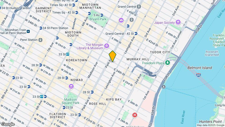 108 E 35th St Mapa y Detalles de la Ubicación