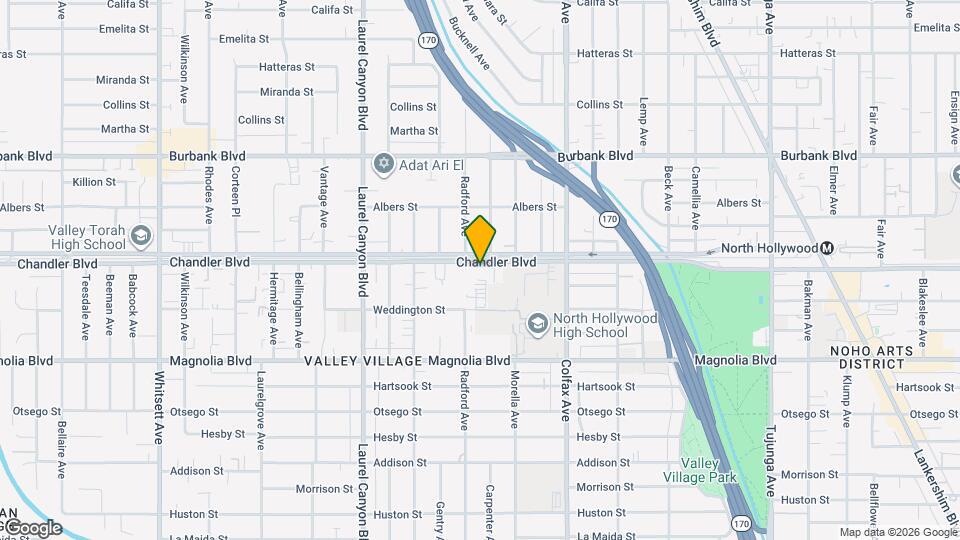 11852 Chandler Blvd, Unit 4 Map and Location Details