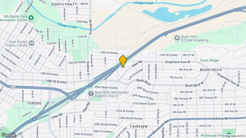 2621 17th St Ensley Mapa y Detalles de la Ubicación