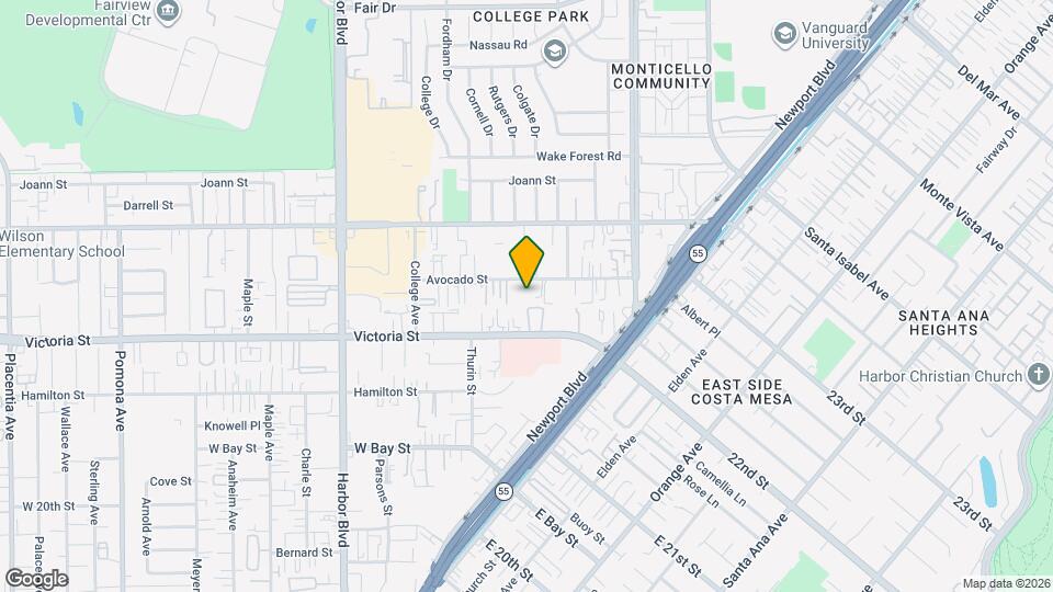 301 Avocado St Map and Location Details