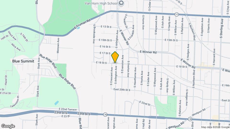 9519 E 18 St S Map and Location Details