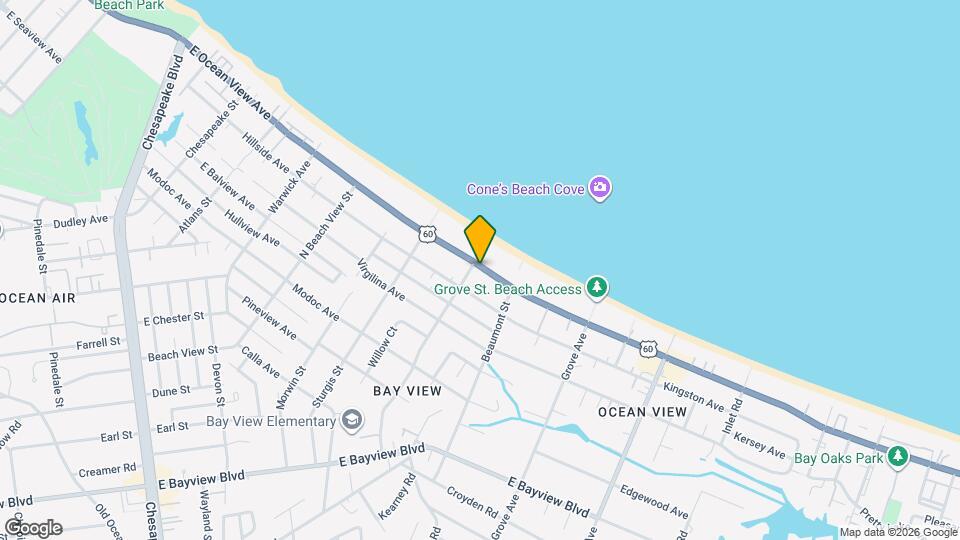 1521 E Ocean View Ave Map and Location Details