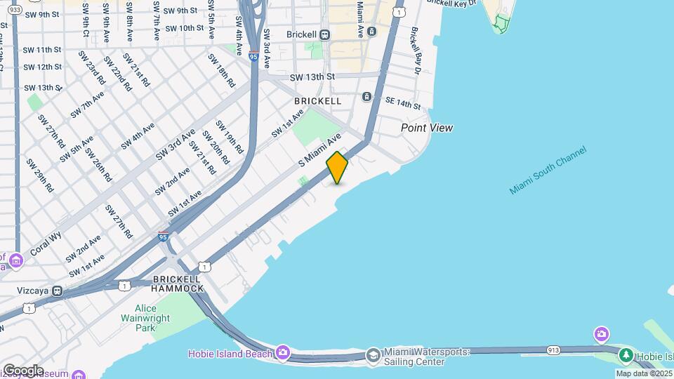 1643 Brickell Ave Mapa y Detalles de la Ubicación