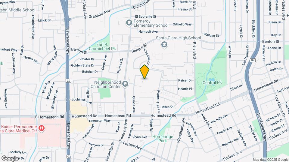 921-923 Live Oak Dr Map and Location Details