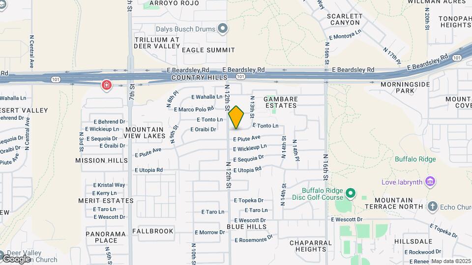 1213 E Tonto Ln Map and Location Details