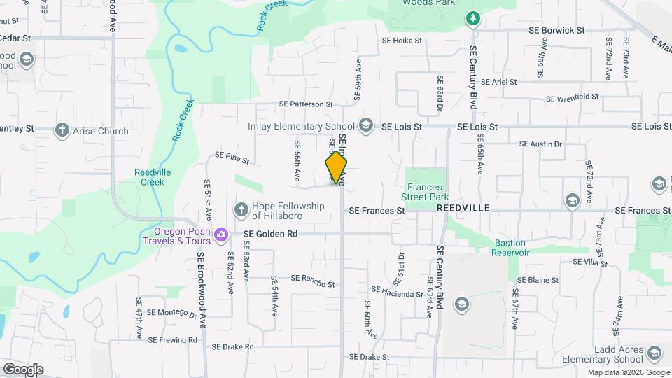 5806 SE Pine St Map and Location Details