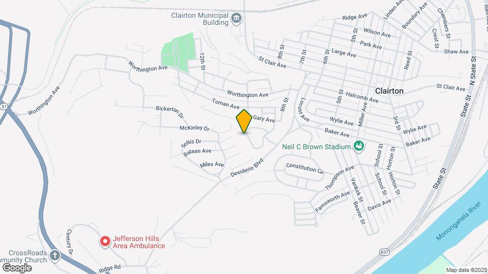 956 Jefferson Dr Map and Location Details