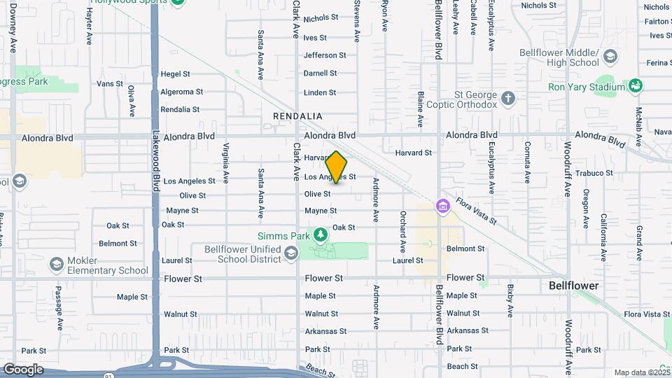 9505 Olive St Mapa y Detalles de la Ubicación