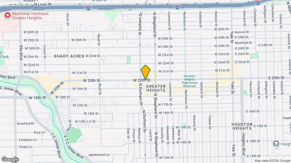 738 W 20th St Map and Location Details