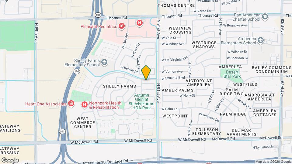 9138 W Cypress St Map and Location Details