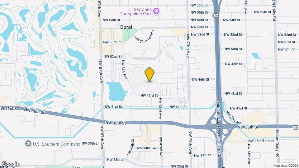 8268 NW 46th Terrace Map and Location Details
