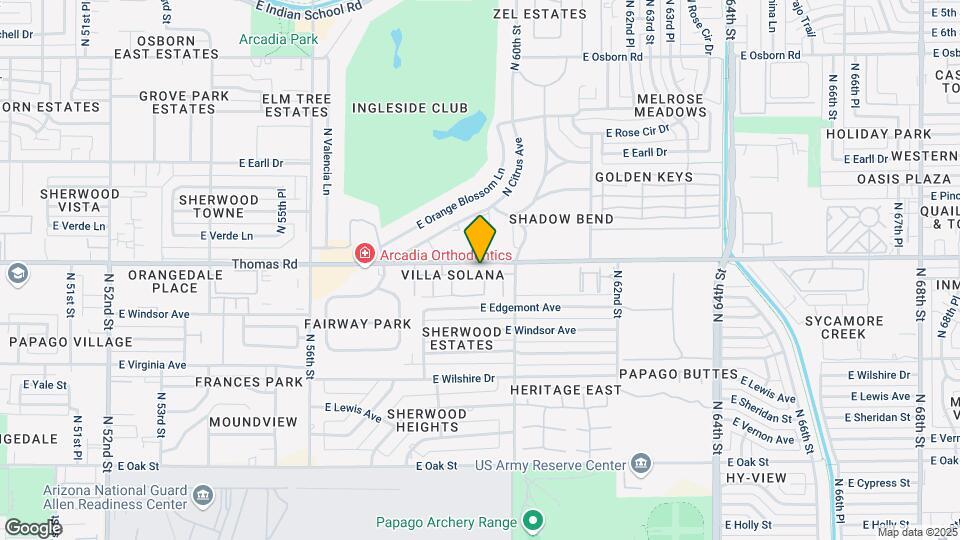 5961 E Thomas Rd Mapa y Detalles de la Ubicación