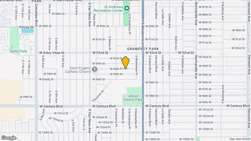 1910 W 94th Pl Map and Location Details