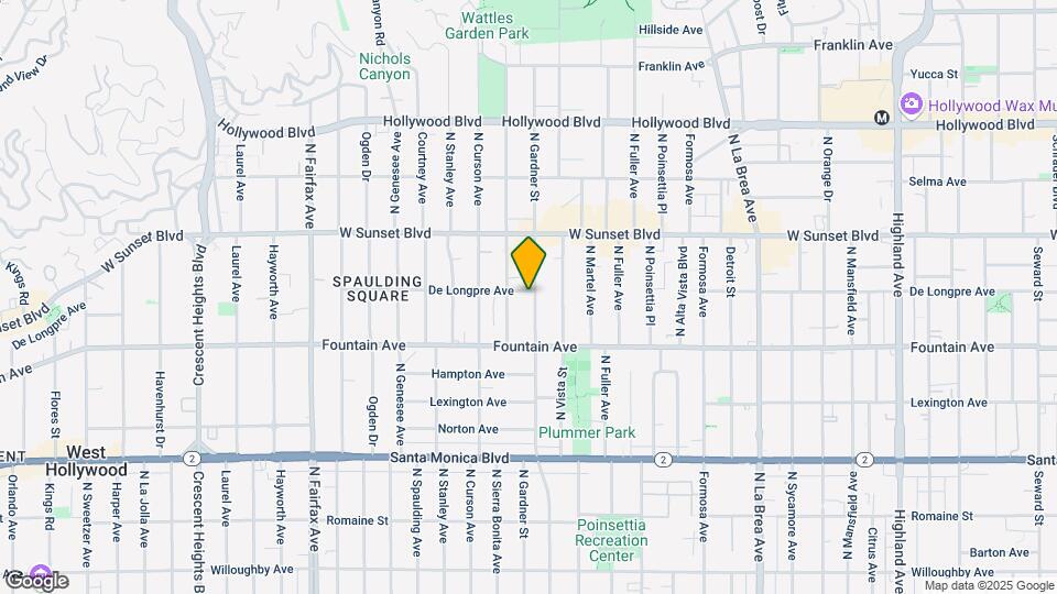 1355 N Gardner St Map and Location Details