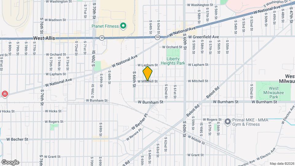 6411 W Mitchell St Map and Location Details